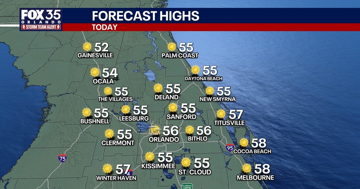 Orlando weather: Another cold snap moves into Central Florida | FOX 35 ...