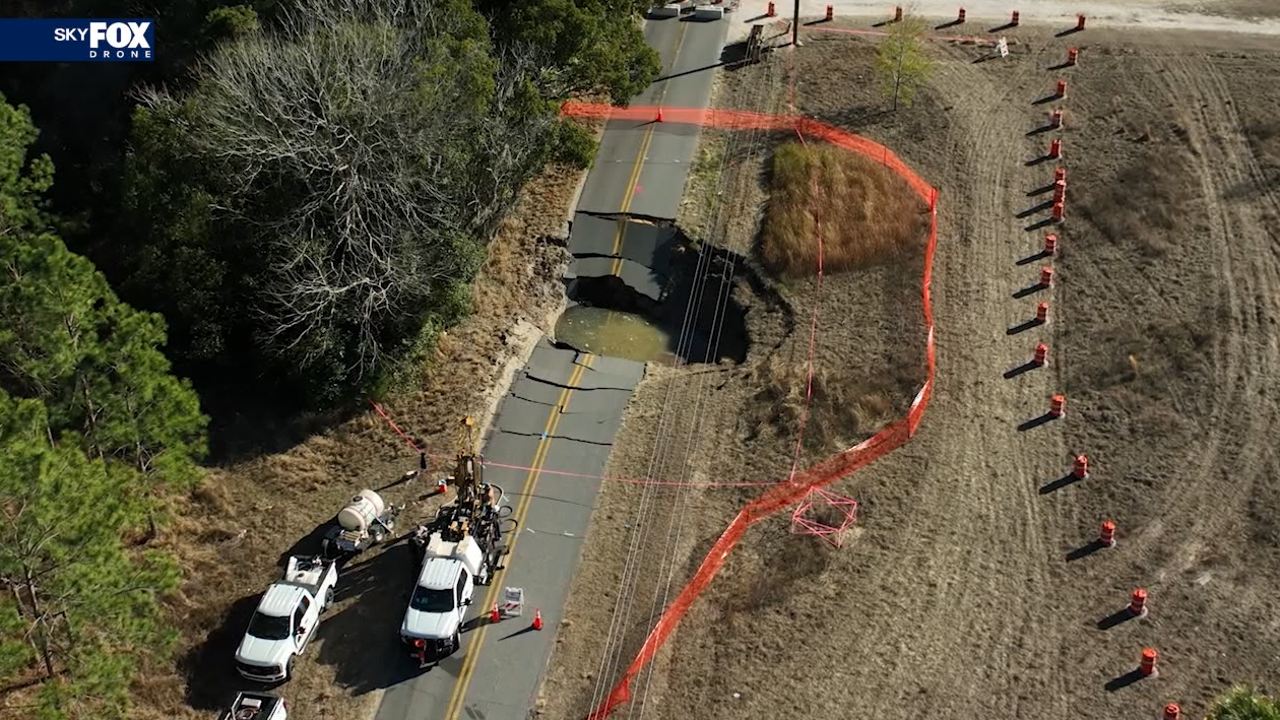 Massive hole on Lake County road confirmed as sinkhole, officials