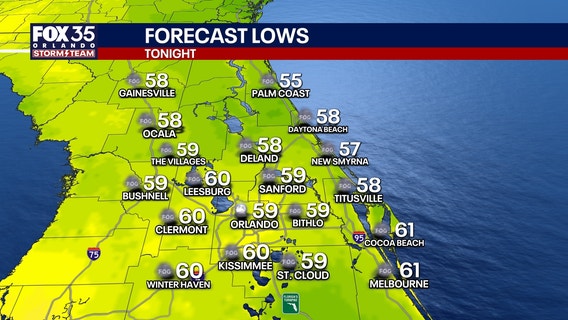 Orlando weather: Mild Wednesday night with temperatures warming up to 80s on Thursday