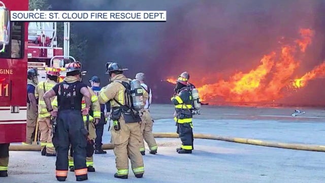 Fast-moving brush fire ignites plastic inventory at Osceola County nursery