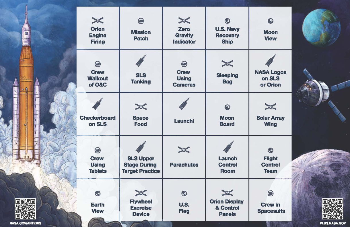 Artemis II bingo: Download your scorecard