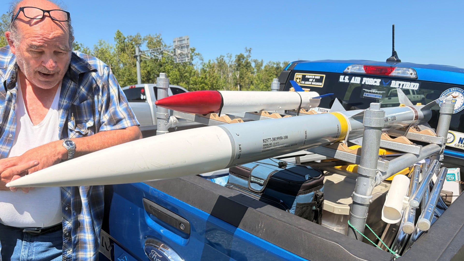 Florida man pulled over for hauling prop missiles in Hillsborough County, FHP says