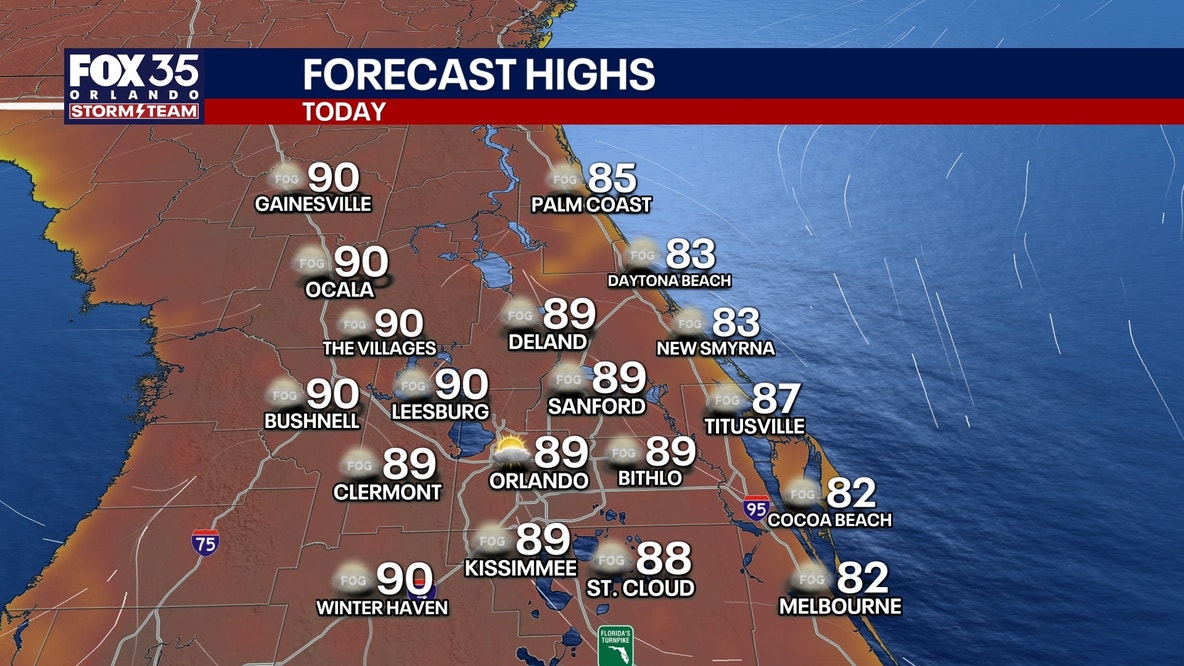 Orlando weather: Central Florida nearing 90 degrees with rain on the way