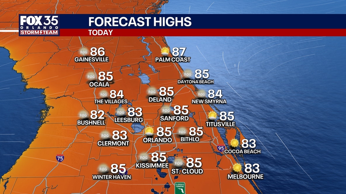 Orlando weather: Sunny, warm start to the week before rain arrives