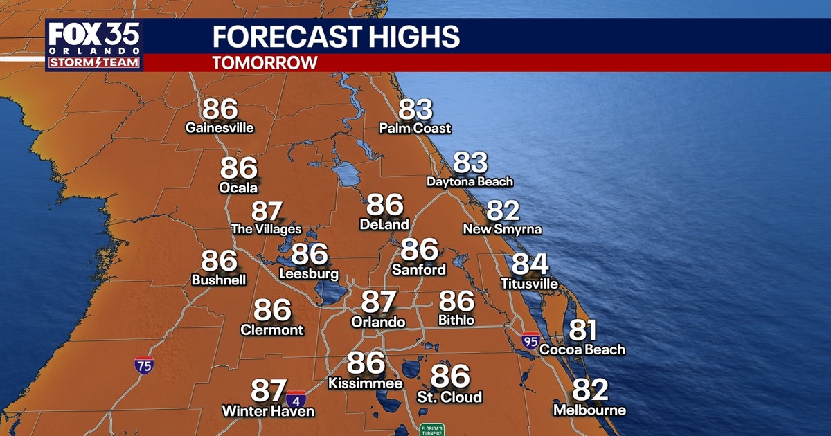 Orlando weather: Warm start to the weekend with scattered afternoon ...