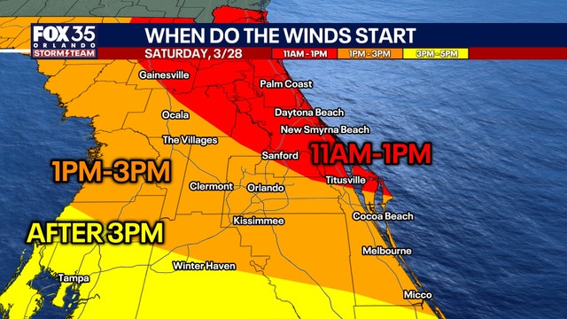 Orlando weather: Strong winds reaching over 40MPH expected
