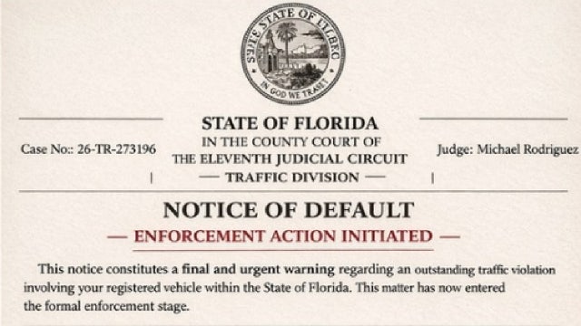 Scam alert: Fake court flyers for hoax violations targeting Florida drivers