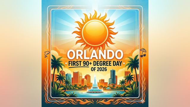 Orlando breaks heat records, hits 90 degrees for first time this year