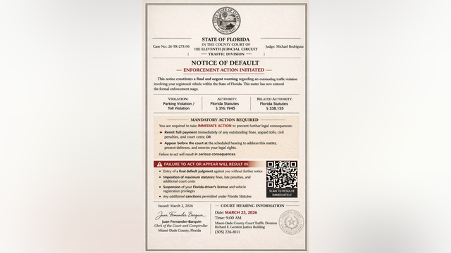 Scam alert: Fake court flyers for hoax violations targeting Florida drivers