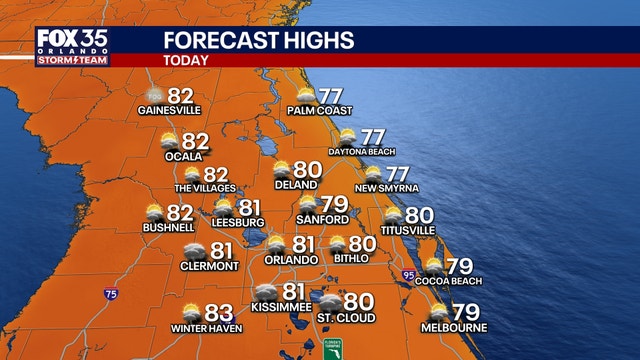 Orlando weather: Rain chances increase through Monday ahead of cold front