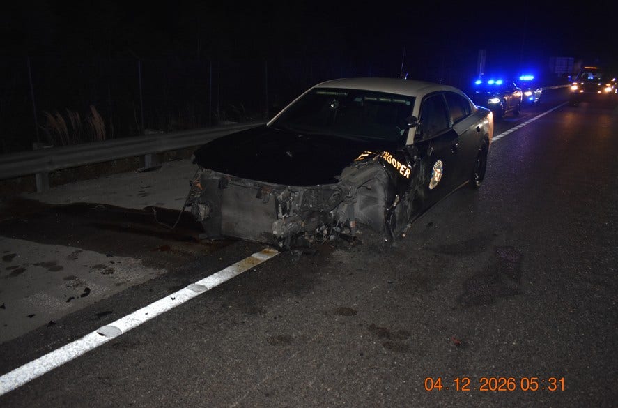 FHP trooper hurt after DUI suspect hits patrol car, officials say
