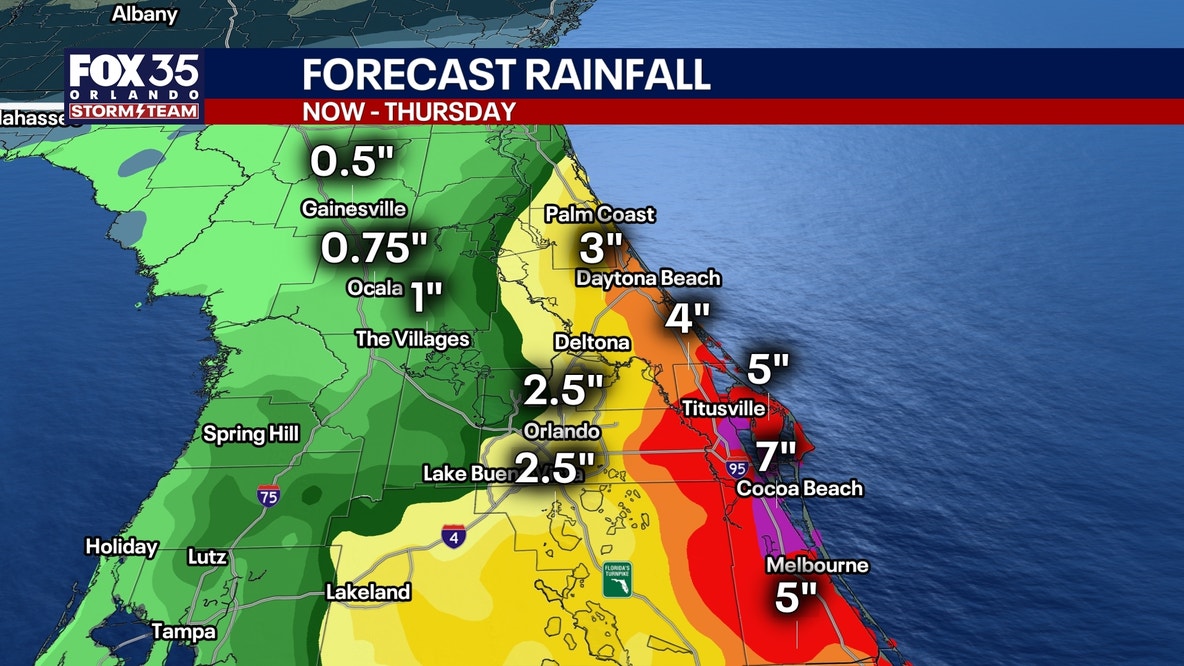 Orlando weather: Heavy rain expected for Central Florida. Timeline, how much rainfall