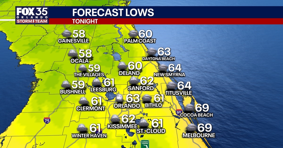 Orlando weather: Cool Tuesday night ahead but temperatures climb toward ...