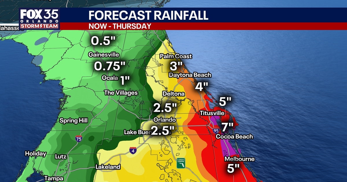 Orlando weather: Heavy rain expected for Central Florida. Timeline, how much rainfall