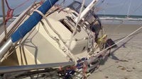 Sailboat washes ashore at New Smyrna Beach after storm, third in recent weeks
