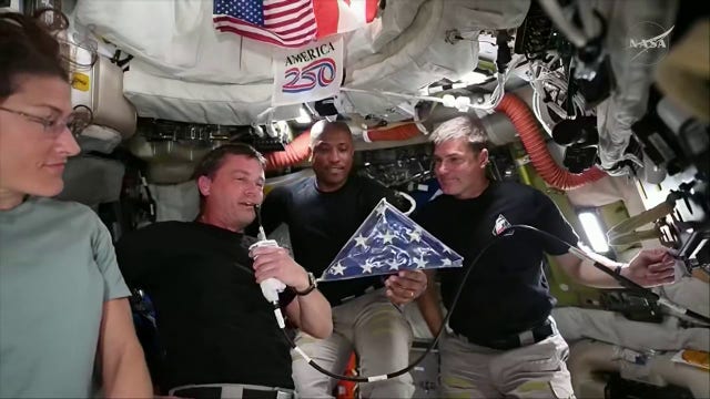 Artemis II carries Apollo 18 flag designated for canceled moon mission