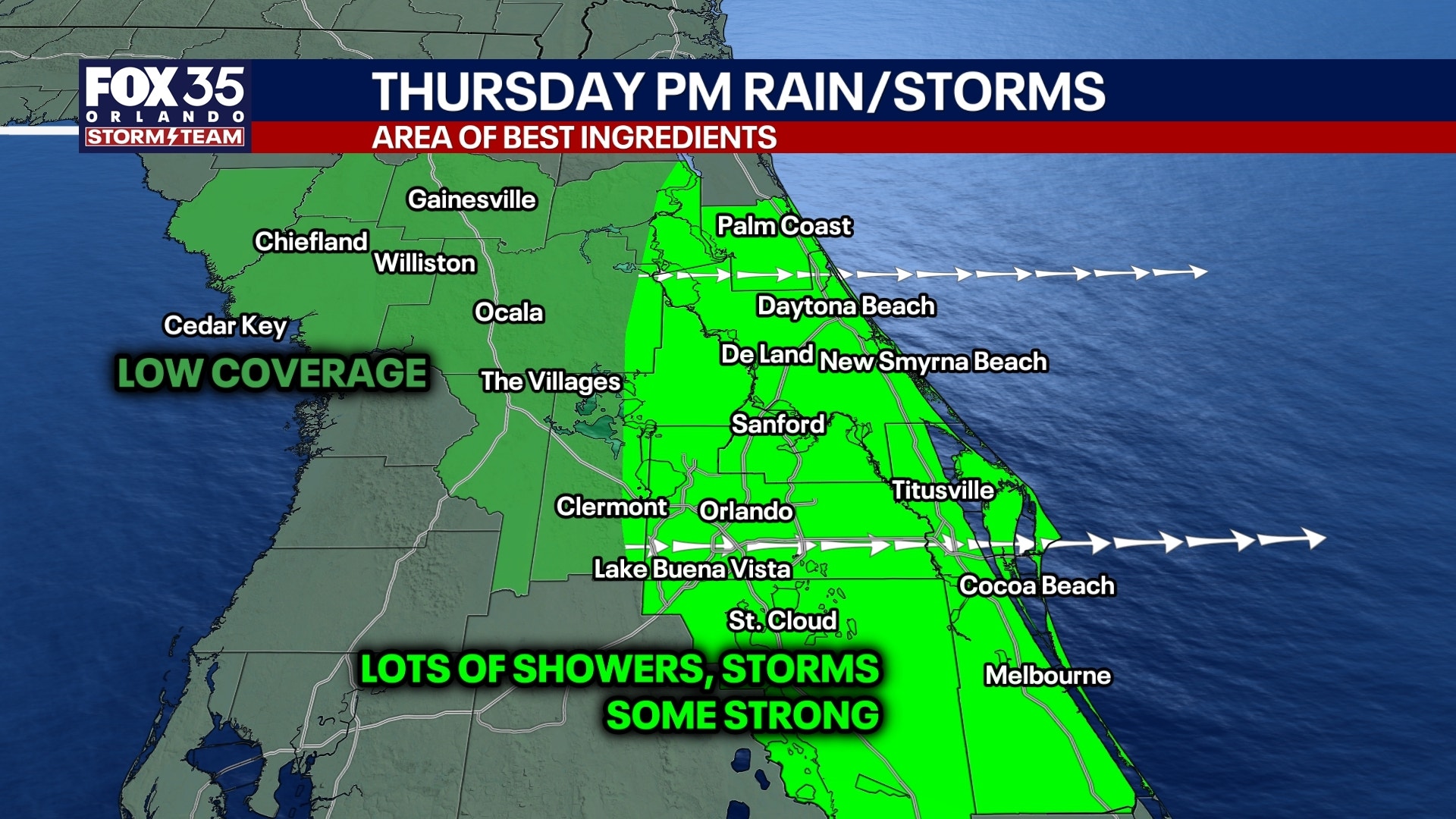 Florida rainfall forecast: Tropical moisture pushes into Central Florida
