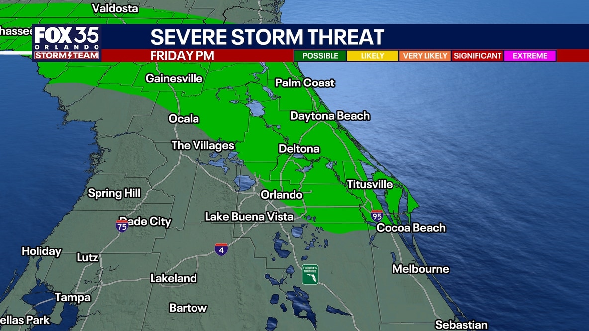 Orlando weather: Storms possible Friday afternoon for Central Florida