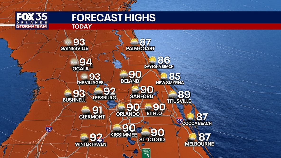 Orlando weather: Hot, humid stretch with afternoon showers in Central Florida
