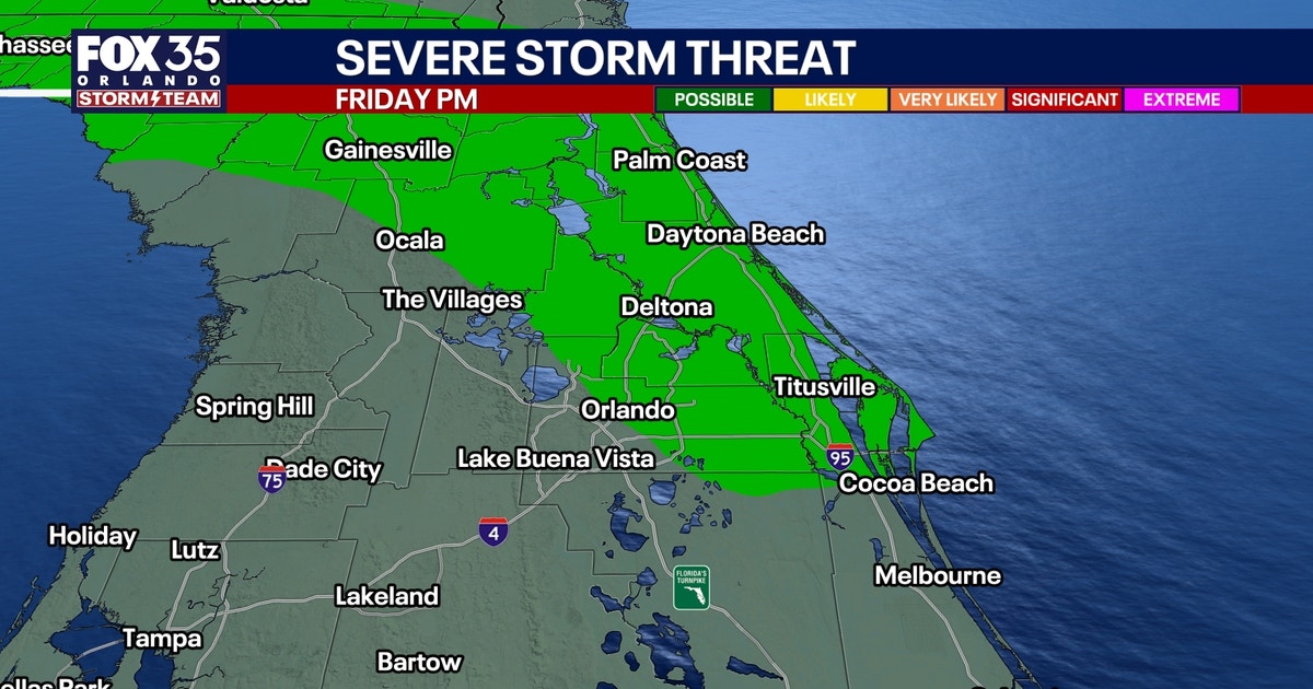 Orlando weather: Storms possible Friday afternoon for Central Florida ...