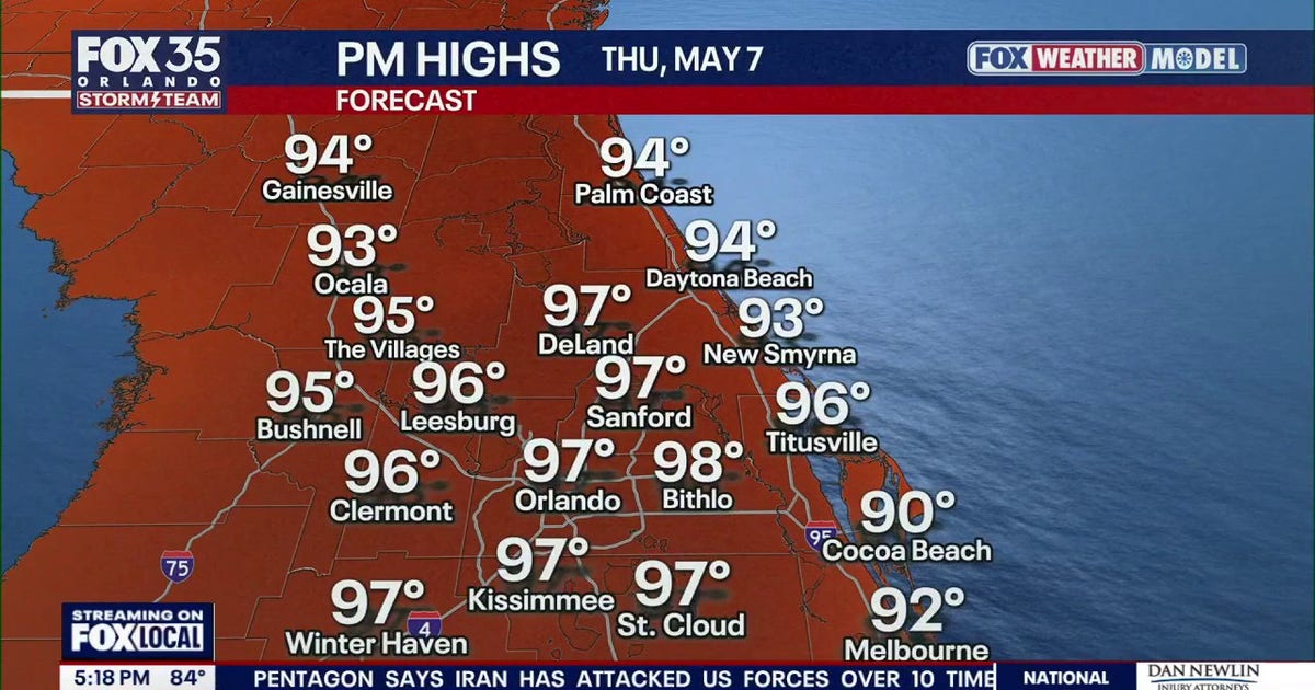 Orlando weather: Heat advisory 3 degrees from 100