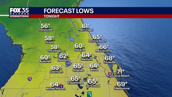 Orlando weather: Drier, cooler Sunday wraps up the weekend