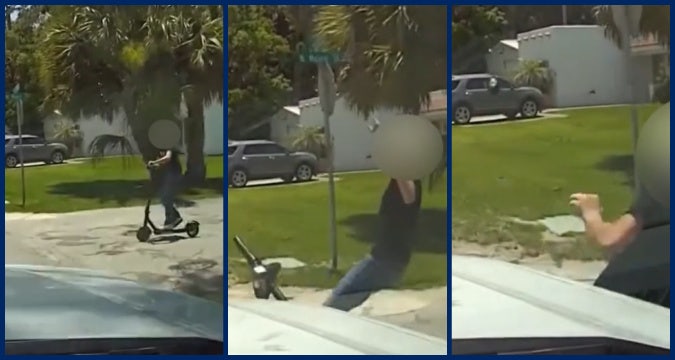 Video: Florida teen, 15, narrowly hits deputy's patrol car after allegedly running stop sign