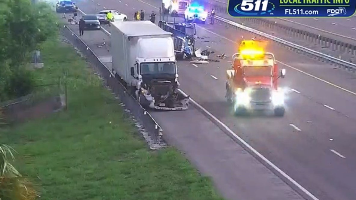 Chain-reaction crash shuts down I-95 southbound in Brevard County, FHP says