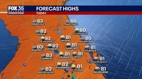 Orlando weather: Central Florida temperatures drop to low 80s as dry air moves in