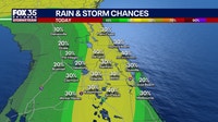 Orlando weather: Lower rain chances as temperatures reach the mid-90s