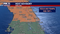 Orlando weather: Heat advisory for parts of Central Florida, 'feels-like' temps climb above 100