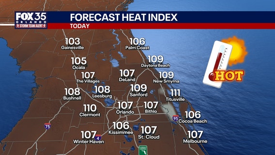 Orlando weather: Heat advisory for Central Florida as heat index climbs to the 100s