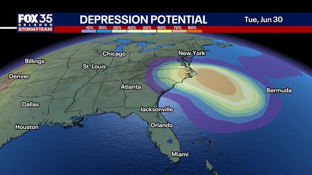 Tracking the Tropics: NHC monitors developing western Atlantic disturbance near Florida coast