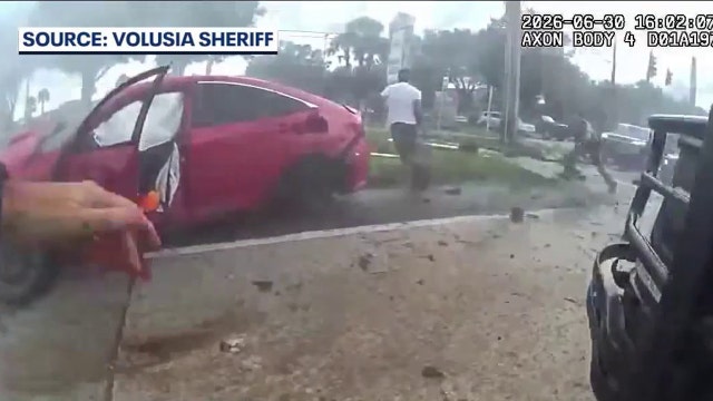 Driver arrested after striking fire truck, leading chase from Daytona Beach to DeLand, deputies say