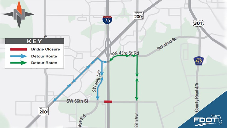I-75 bridge closure in Marion County begins as reconstruction