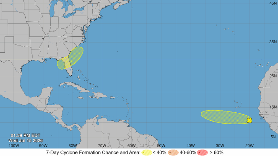 NHC: 2 disturbances flagged in the Atlantic, Gulf for possible tropical development