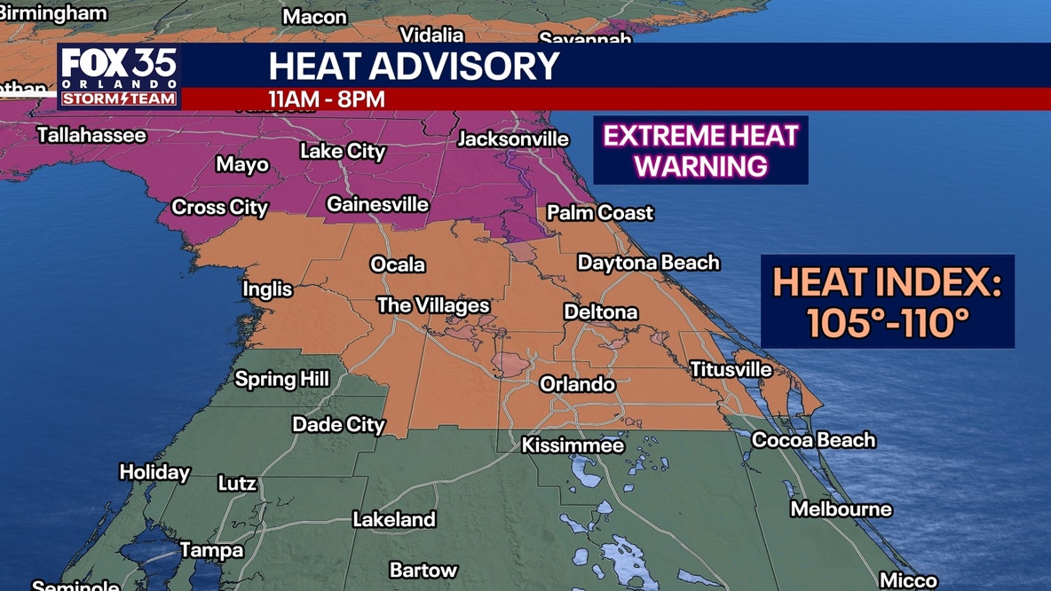 Orlando weather: Heat advisory for Central Florida before heavy rain returns