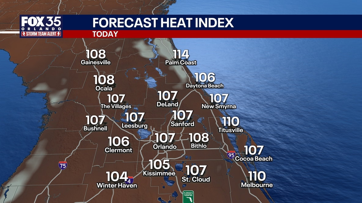 Orlando weather: Extreme heat across Central Florida as temps climb to near record highs