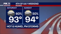 Orlando weather: Rain chances increase for Fourth of July weekend