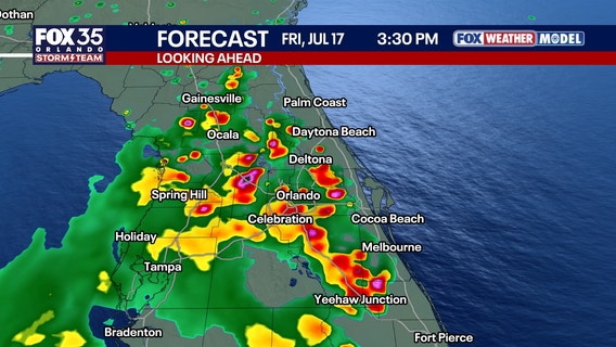 Orlando weather: More rain on tap for Central Florida; temperatures reach the 90s