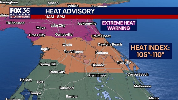 Orlando weather: Heat advisory for Central Florida before heavy rain returns