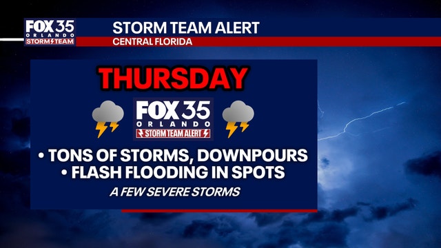 Orlando weather: Thursday morning storms expected across Central Florida with localized flooding possible