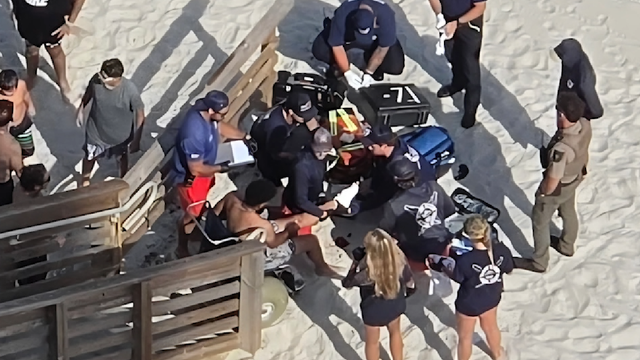 Tourist survives presumed shark bite on Volusia County beach, officials say