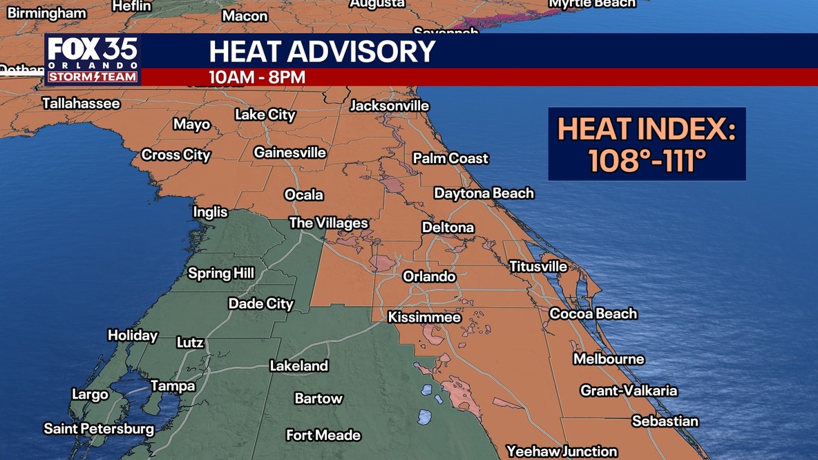 Orlando weather: Heat advisories issued; timeline for afternoon storms
