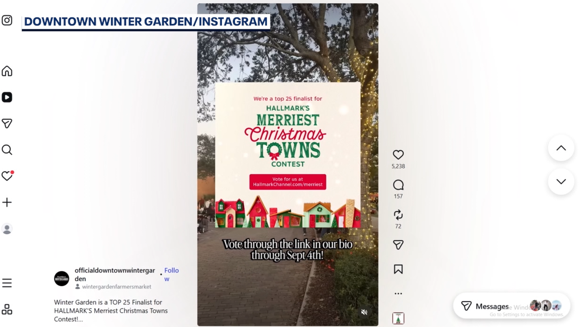 This Florida town is a finalist in Hallmark's Merriest Christmas Town contest
