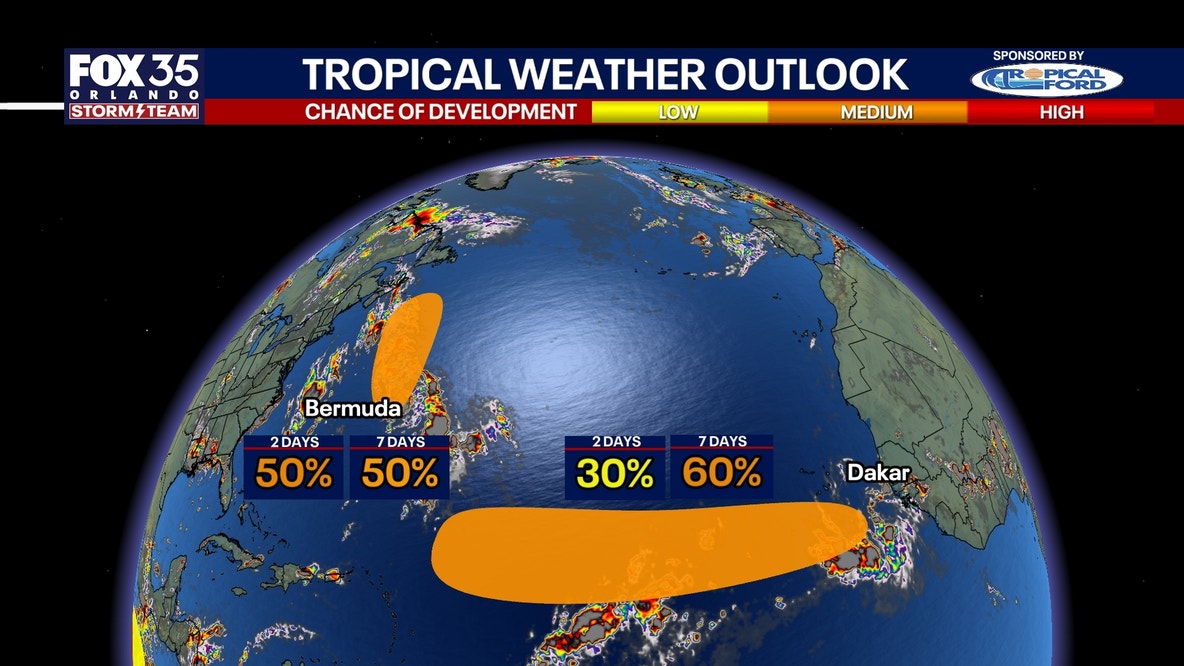 NHC tracking 2 tropical disturbances in Atlantic for potential development