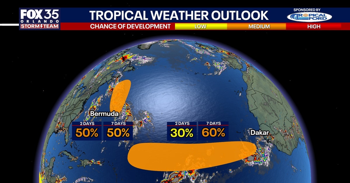 NHC tracking 2 tropical disturbances in Atlantic for potential development