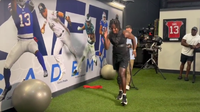 FSU linebacker Ethan Prichard walking, training one year after being shot in the head