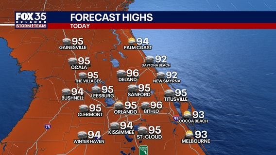Orlando weather: Afternoon heat, humidity and storms