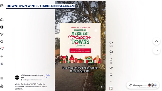 This Florida town is a finalist in Hallmark's Merriest Christmas Town contest